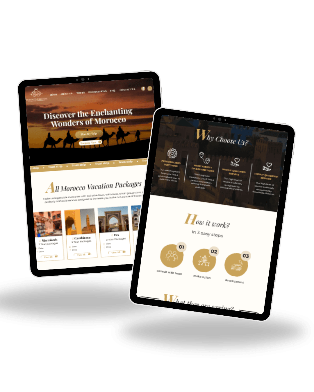 Custom website design example built by 1StepAhead for a small business